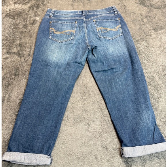Vintagve Jordan BOHO Crop Blue Denim Jeans Women Size 10 Wash Cuffed Hem Casual - Picture 2 of 14